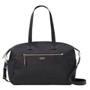 Kate Spade Dawn Weekender “Black” Nylon Travel Bag + Free Cosmetic Pouch